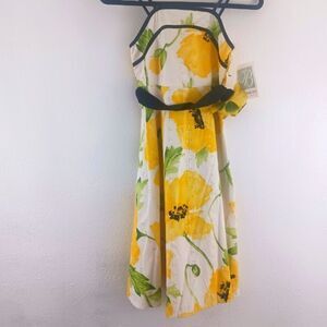 Bonnie Jeans flower print spaghettie strap girls size 10